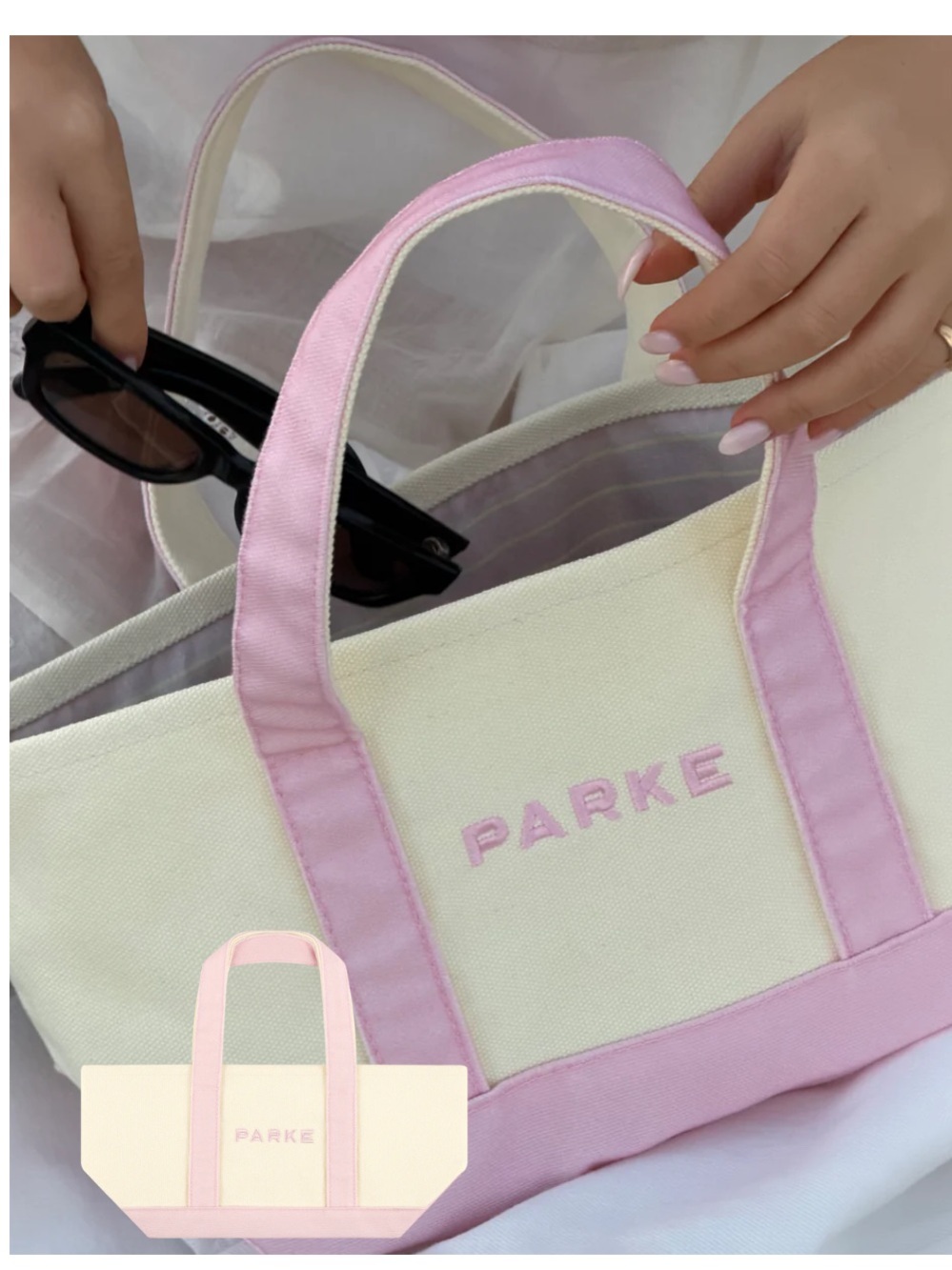 ⚡️SALE!🧁PARKE SPRINKLE🧁Mini Tote in Cream & Pink! 2026 BIRTHDAY DAY Collection!